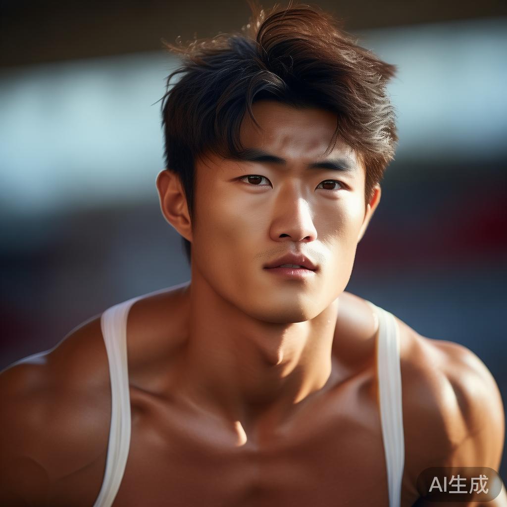 王智博作为一名体育生，兼具阳光帅气和运动健儿的阳刚